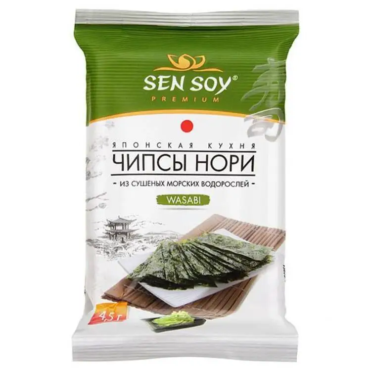 18 штук Чипсы Нори SEN SOY Wasabi пак 4