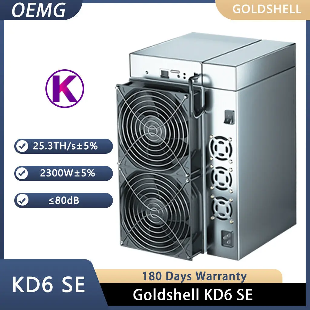 

Купите 3 и получите 2 бесплатно новые выпущенные Goldshell KD6 SE KDA Kadena Miner Hashrate 25,3 T/s 2300W в наличии