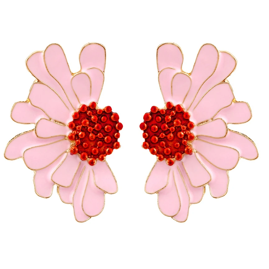 

Retro Irregular Geometric Flower Earrings for Woman Party Casual