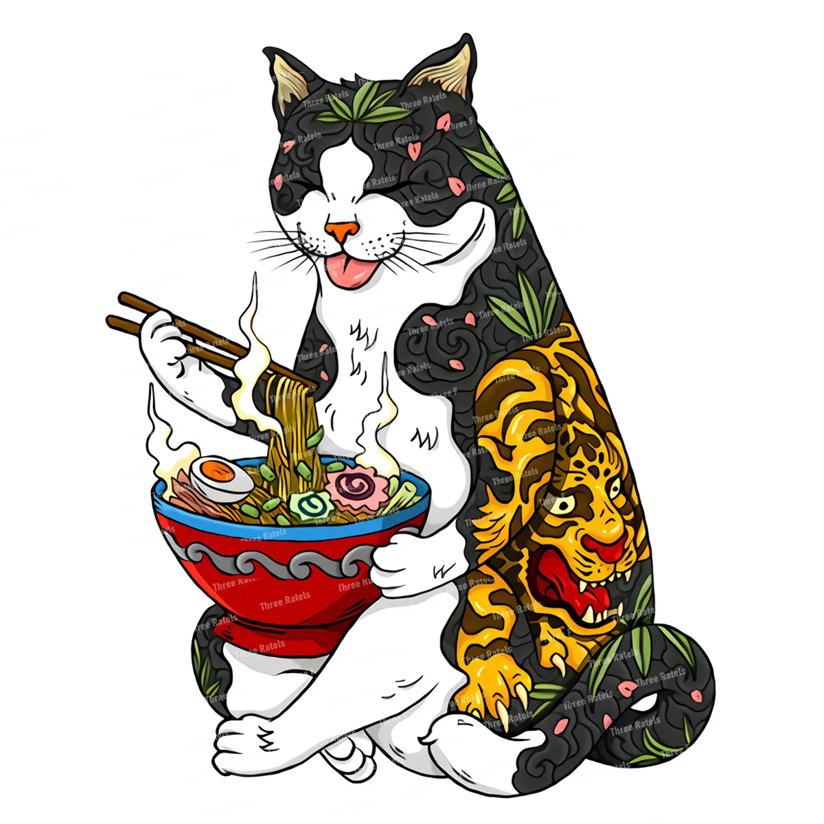 Автомобильные наклейки I480 Neko Kitty Япония самурайский Кот модные креативные окна