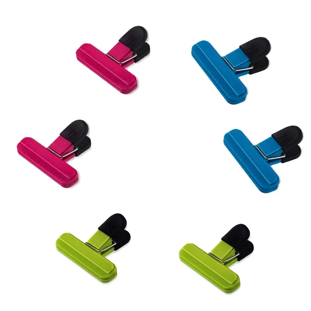 

6 Pack Heavy Duty Chip Bag Clips,Food Clips Bag Sealing Clips Plastic Air Tight Seal Grip Assorted Colors for Crisp Coffee