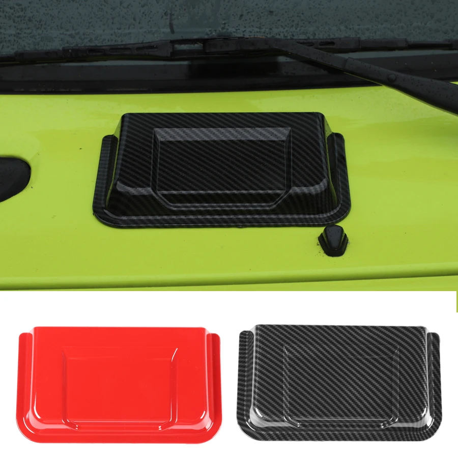 

NHAUTP 1Pcs ABS Car Sticker For Suzuki Jimny 2019-2022 Hood Air Intake Trim Cover Red/Black