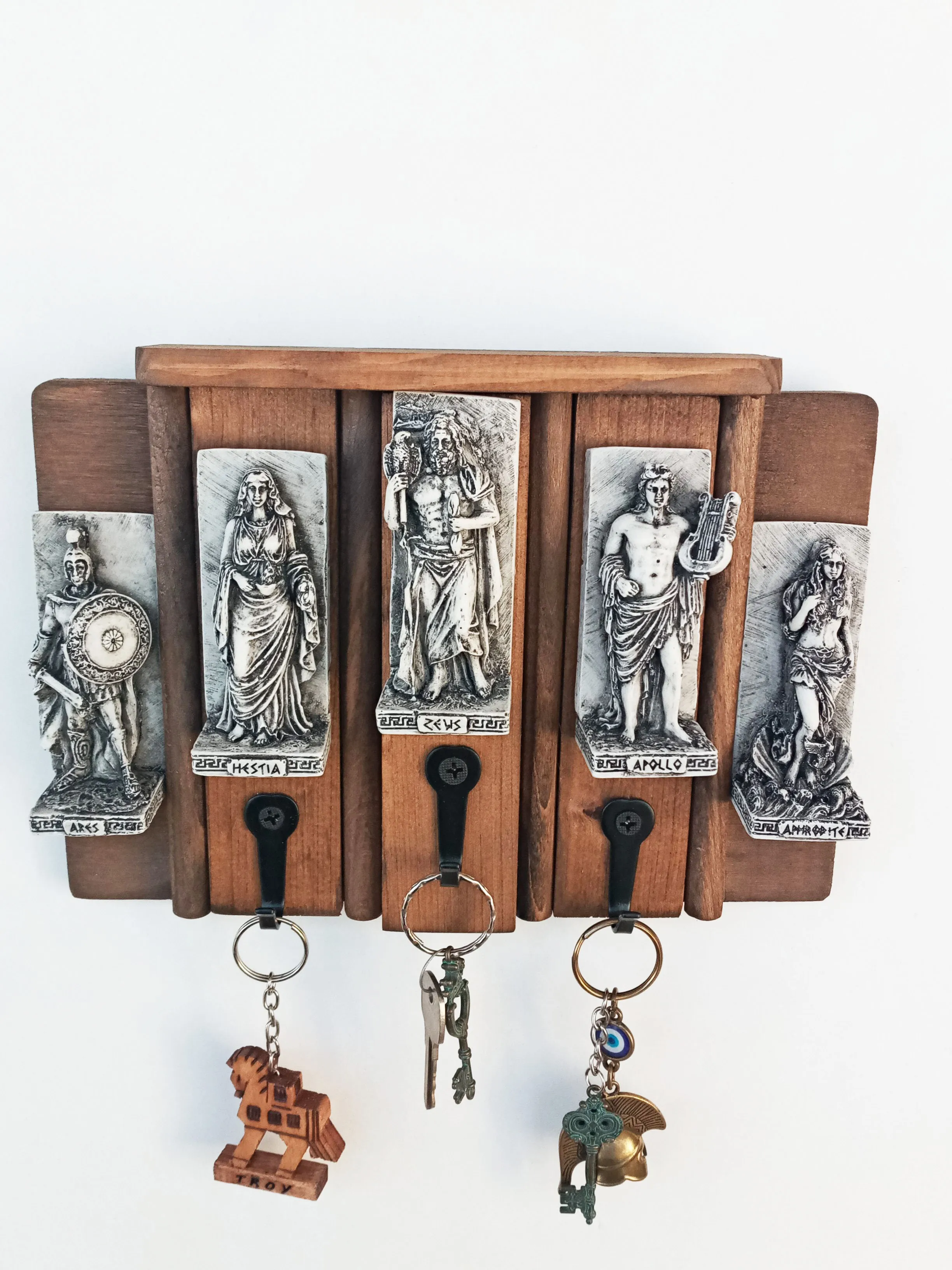 

Hestia Zeus Ares Apollo Aphrodite Greek Gods Wall Key Hanger