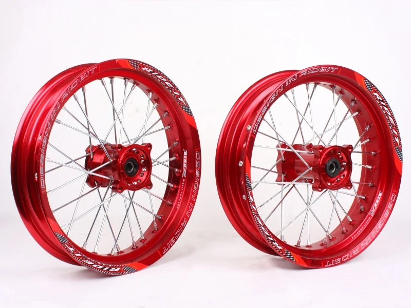 Wheels assembly supermoto ride it 14-14 red |
