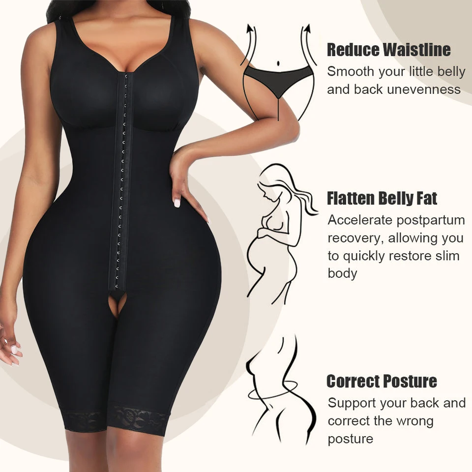 Corset Women Plus Size Shapewear Full Waist Trainer Body Shaper Tummy Control Slimming Bbl Fajas Colombians After Post Surgery
