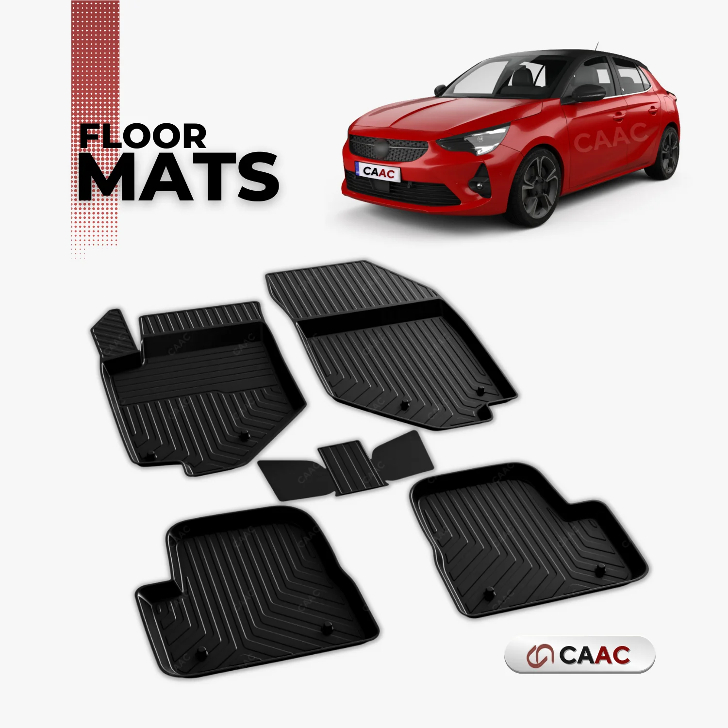 

Напольные коврики для Opel Corsa F HB 5D 2020-2023, подкладка всех видов воздушных формованных 4D черных ковриков из 5 предметов, автомобильные аксессуары, противоскользящие Натуральные Ароматические украшения