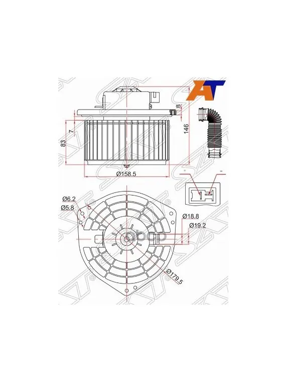 Мотор Отопителя Салона Nissan Teana J31 03-08 Sat арт. ST-272209W100 |