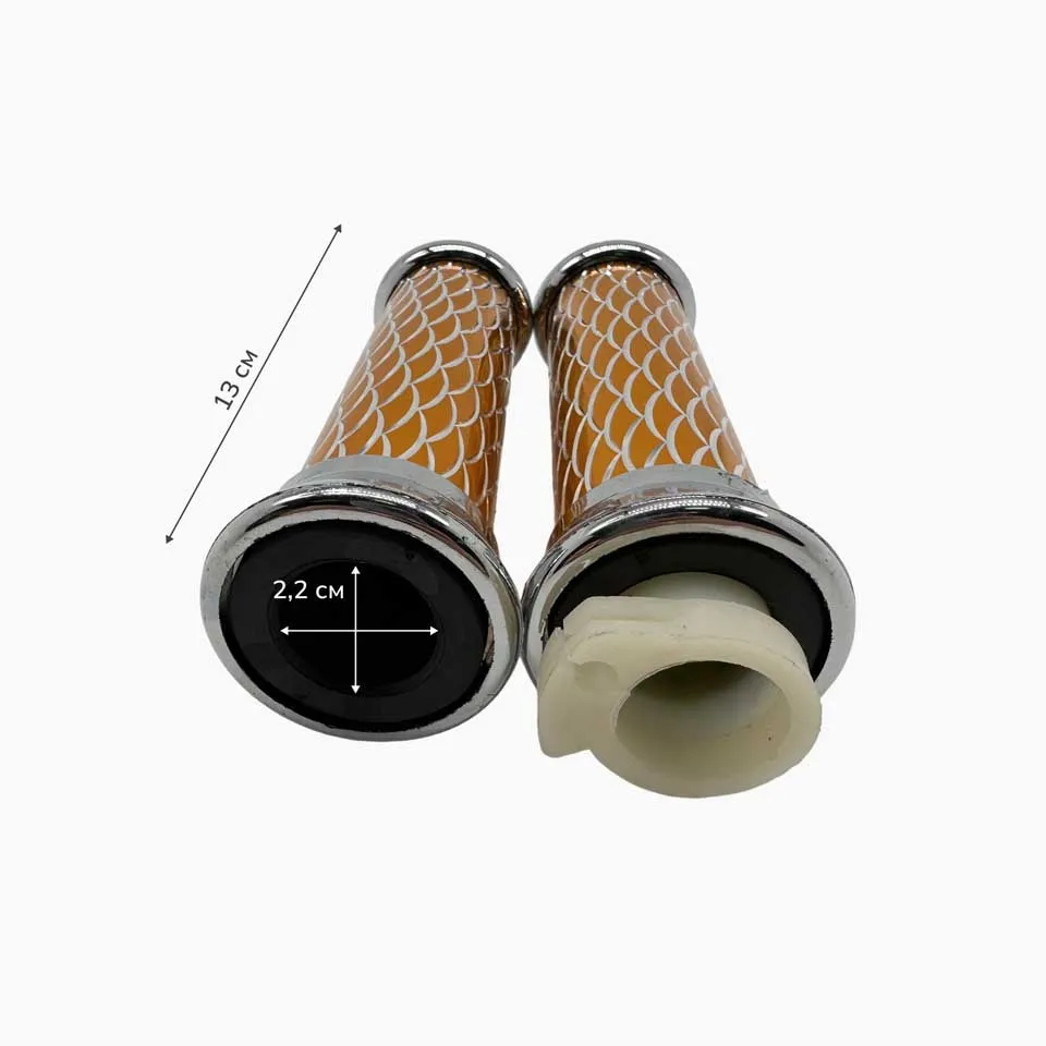 Ручки руля на мотоцикл: Иж Ява Восход Минск (декоративная желтый металл)