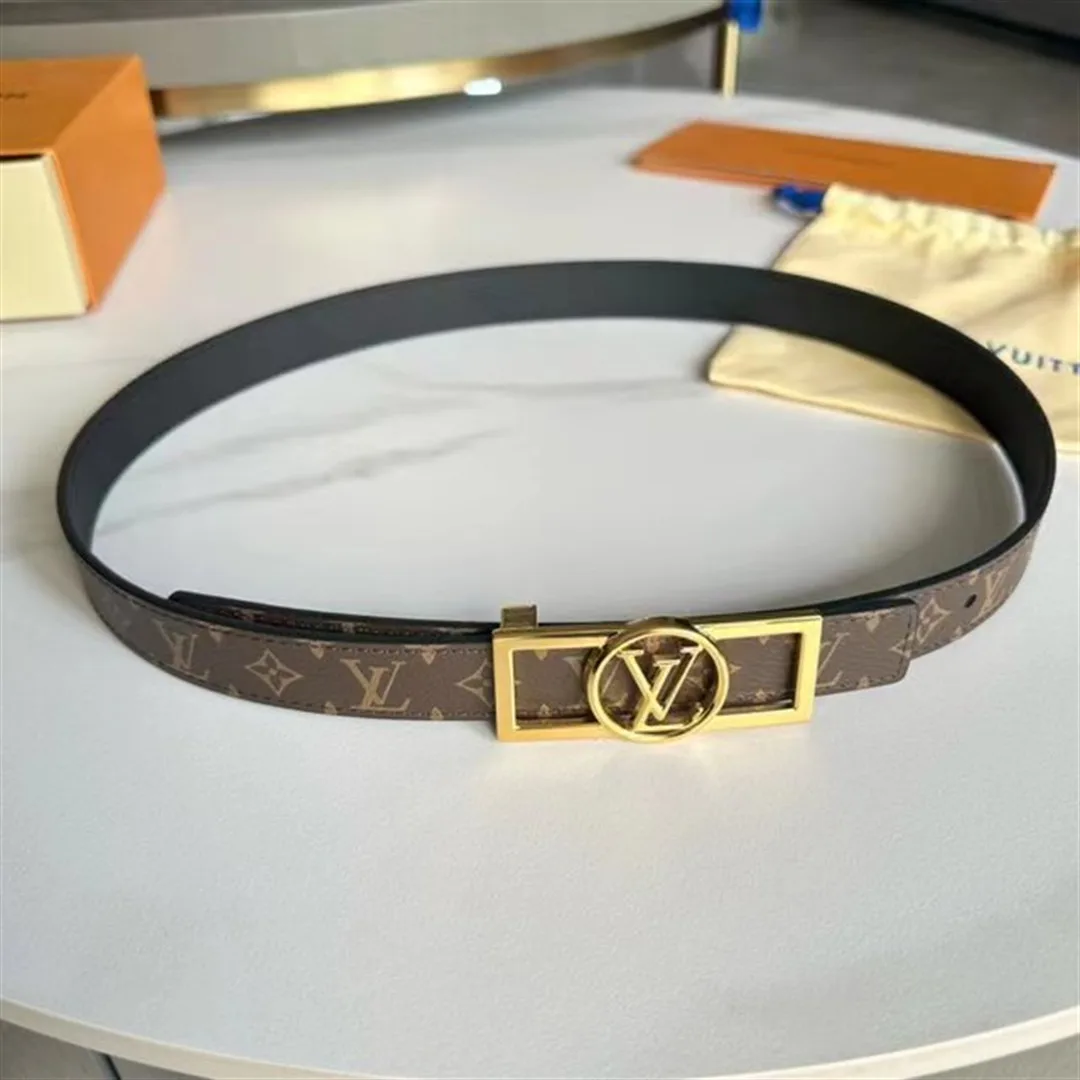 точная копия 1:1 LOUIS VUITTON Стиль ИмИтИрует Женский Кожаный Пояс Высокого Качества С