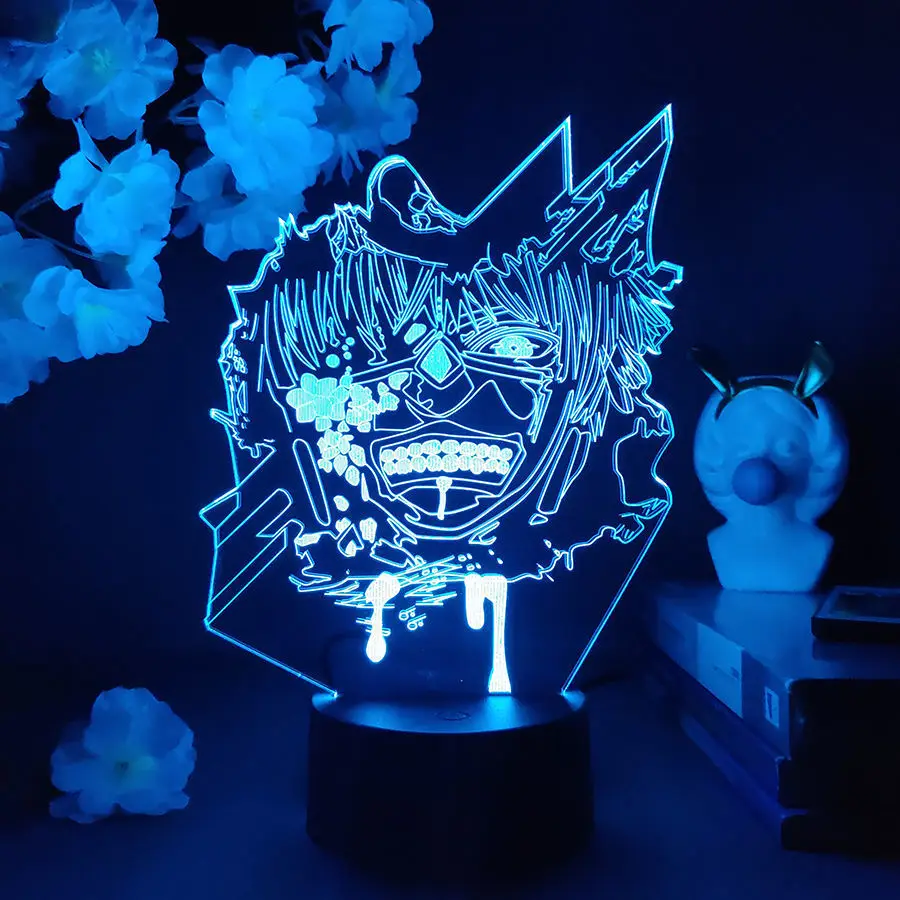 

Manga 3d Lamp Tokyo Ghoul Ken Kaneki for Bedroom Decor Nightlight Cool Birthday Gift Acrylic Led Night Light Anime Tokyo Ghoul