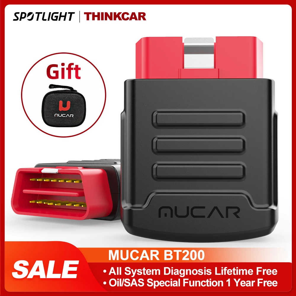

MUCAR BT200 Auto OBD2 Scanner Full System Diagnostic Tools 15 Reset Service Lifetime Free Updater Automotivo Code Reader
