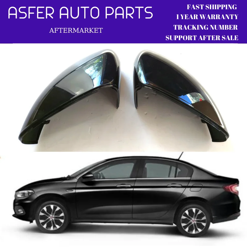 

Mirror Cover Black Stainless For Fiat Tipo Dodge Neon 2015 After 2 Pcs Set Right Left 735637894 Car Accessories High Quality