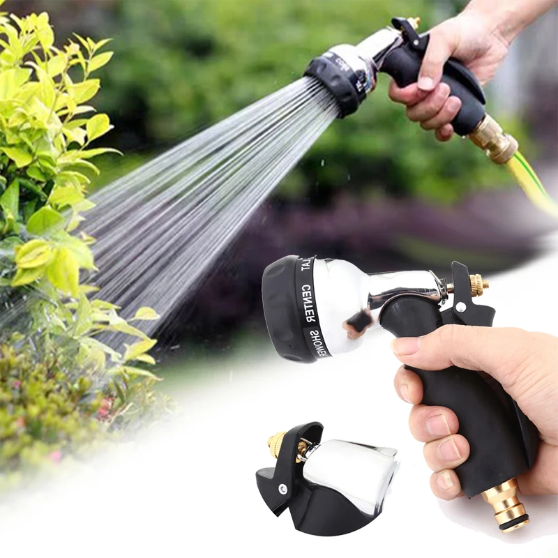 

Sprinkler Gun High Pressure Watering Hose Nozzle Rust Prevention with Rubber Handle for Car Garden Lawn Wash for Cleaning