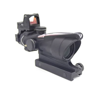 tactical acog 4x32 real fiber optics reticle optical sight with rmr fit for picatinny rail mount with steel seal