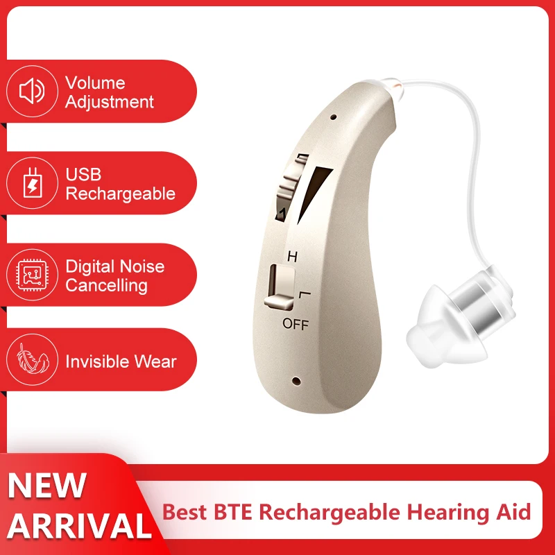 

Rechargeable Hearing Aid Digital Hearing Aid Sound Amplifiers Wireless Audiofo for Elderly Moderate to Severe Loss DropShipping