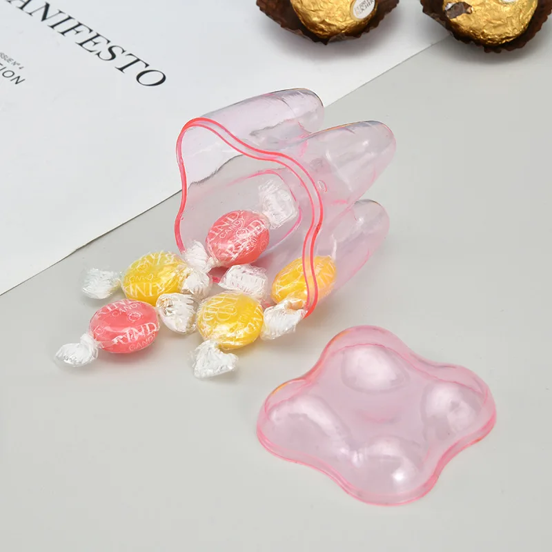

10 шт./компл. креативные пластиковые коробки для конфет в форме зубьев для свадьбы, дня рождения, украшения для вечеринки, Подарочная коробка ...