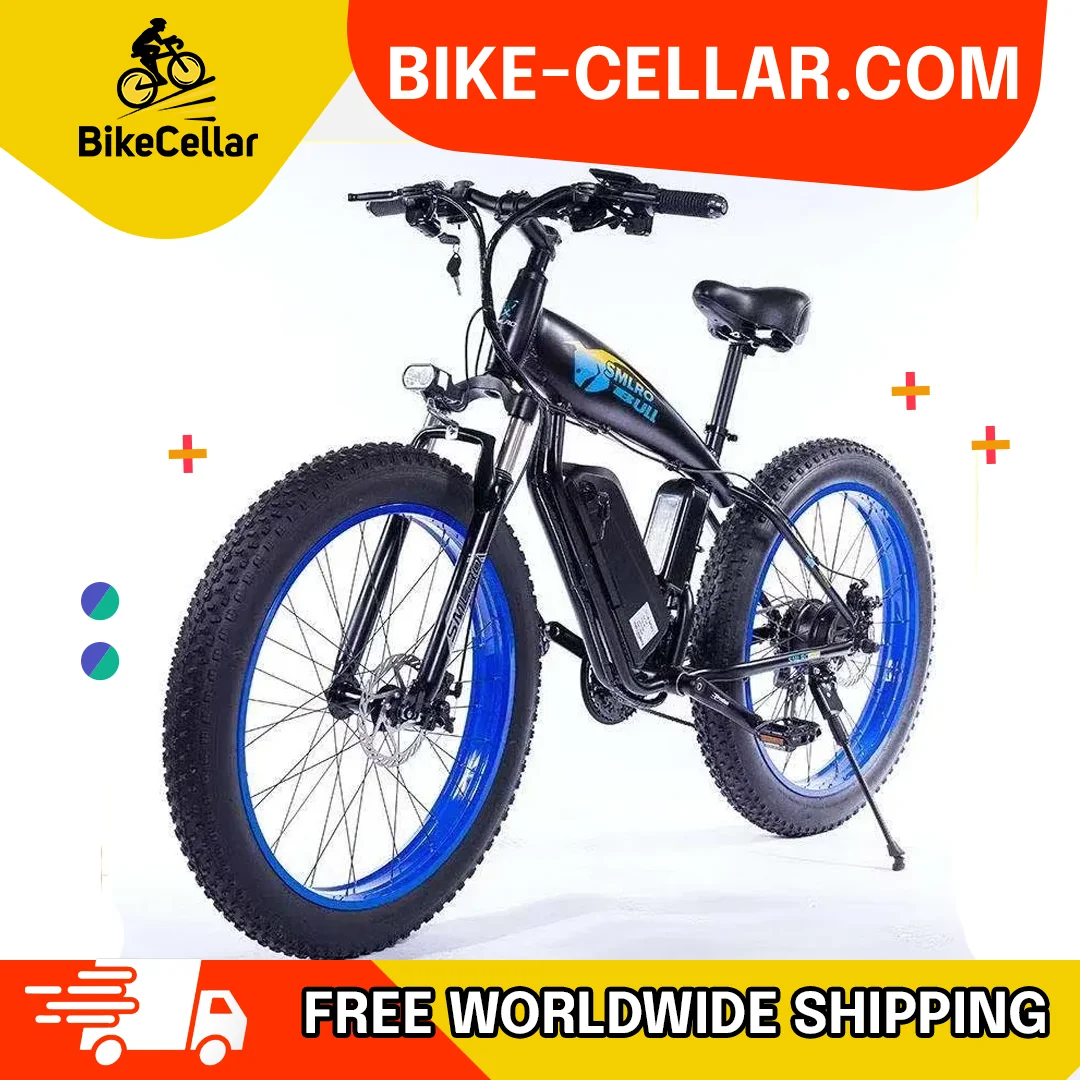 

Free Shipping SMLRO S10 Ebike Electric Bike 1000W 48V Motor Fat Tire Mountain Bike Beach Snow Bicycle Electric Bike 1000w