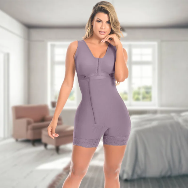 Faja Salome Original Colombiana Side Zipper Full Body Shaper Postpartum Recovery Waist Trainer Girdles To Reduce Abdomen Sexy