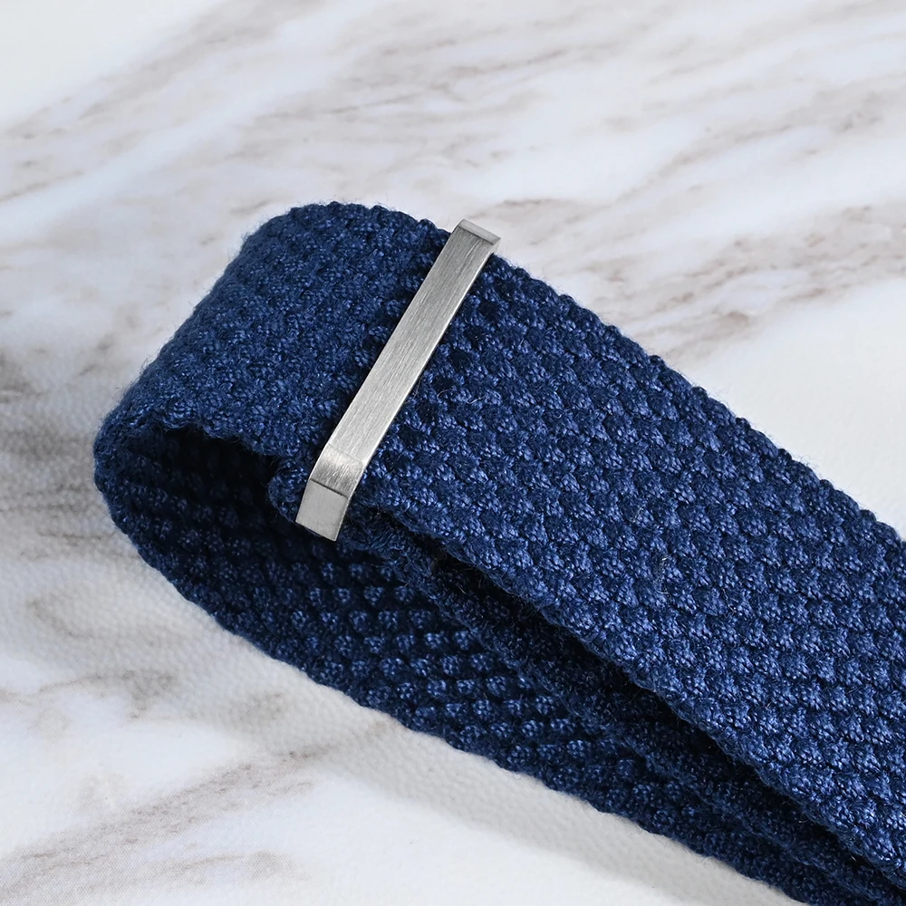 San Martin Braided Linen Watch Strap 22mm 20mm Paratrooper Watchband Fabric Watch Band Buckle Belt Breathable BD0012