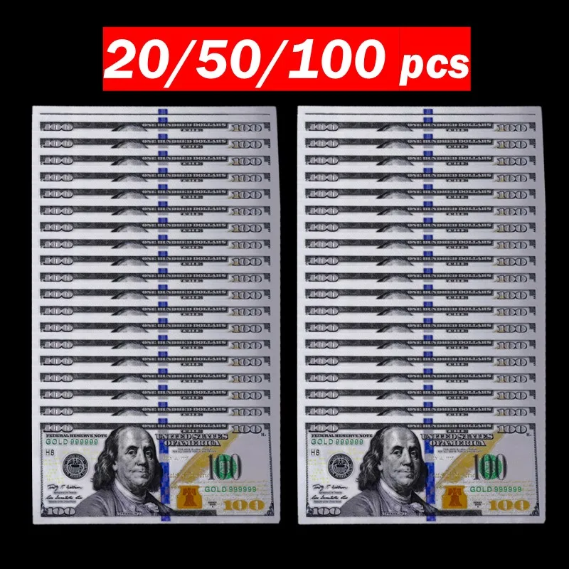 US 100 Dollar Bills Silver Plated Banknote Fake Money Collectible Currency Souvenir Business Gifts