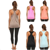 2022 summer women top gym breathable workout fitness tank sexy backless sport t shirt running shirt