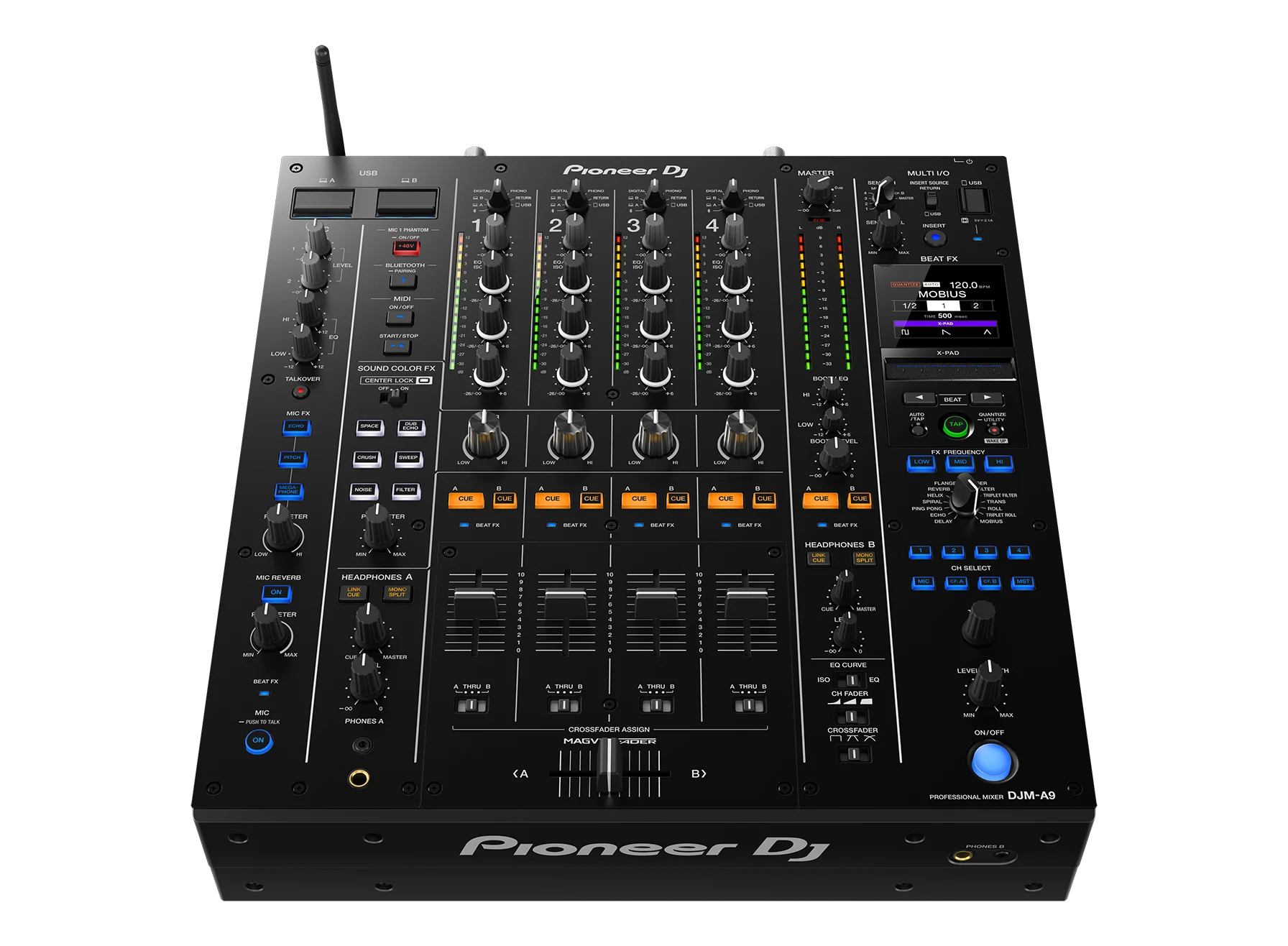 

100% AUTHENTIC PioNeer DJ DJM-A9 4-channel DJ Mixer with Effects and Dual Technics SL-1200MK7 Direct Drive Professional Turnt