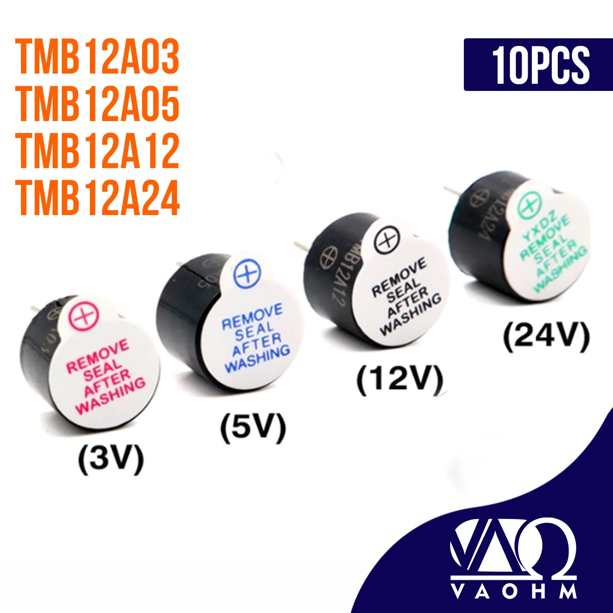 10 шт., активный зуммер TMB12A03 TMB12A05 TMB12A12 TMB12A24 12*9,5 мм