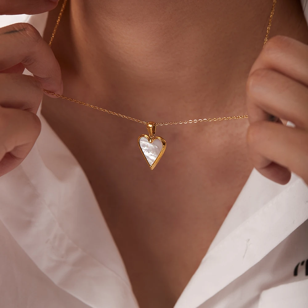 Модное ожерелье Uworld в форме сердца из нержавеющей стали ювелирные изделия