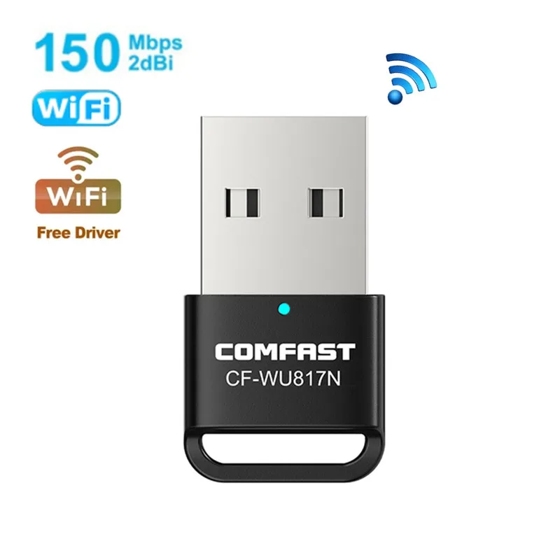 Мини USB Wifi адаптер Антенна Wi-fi 150 м беспроводная сетевая карта Ethernet Wi-fi приемник ключ Бесплатный драйвер адаптер wifi карта