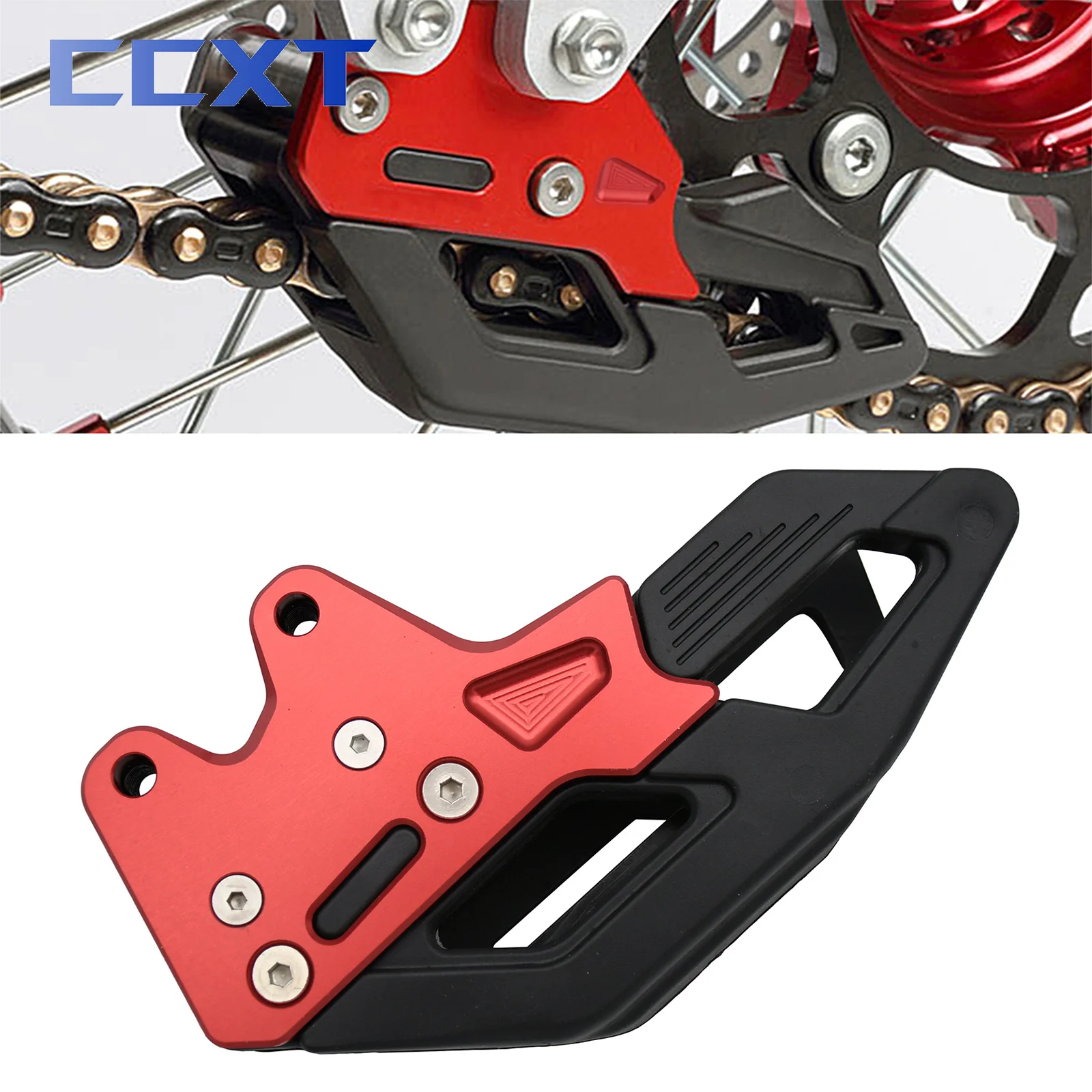 

CNC Rubber Chain Guard Guide For Honda CRF150F CRF230F CRF250F 2003-2021 CRF 150F 230F 250F Motocross Dirt Bike Universal Parts