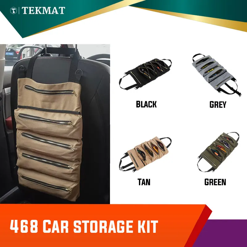 

Tekmat Tools Bag Car Back Seat Organizer Storage Hanging Portable Carry Roll Case Waterproof Canvas Fabric Pouch Xhunter