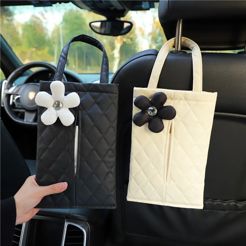 

Кожаный многофункциональный бумажный ящик для спинки сиденья автомобиля, подвесной бумажный ящик для модного интерьера автомобиля, аксессуары для автомобильного сиденья
