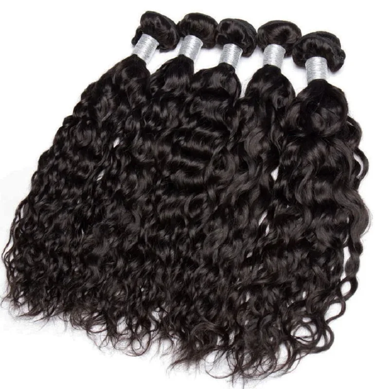 

Peruvian 10A Water Wave Bundles Unprocessed Curly Human Hair Bundles Weave Remy Hair Water Wave Hair Extensions No Tangle