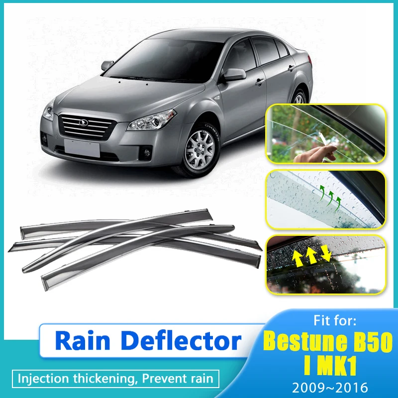 

Rain Deflector For Bestune B50 I 2009 2010 2011 2012 2013~2016 MK1 Car Window Visor Cover Guards Antirain Chuvento Windabweiser