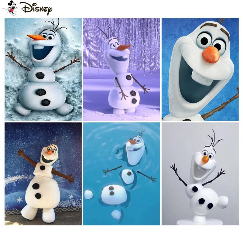 

Алмазная 5D Вышивка «Олаф» из мультфильма Disney, полноразмерная круглая/квадратная картина «сделай сам», вышивка крестиком, украшение для дом...