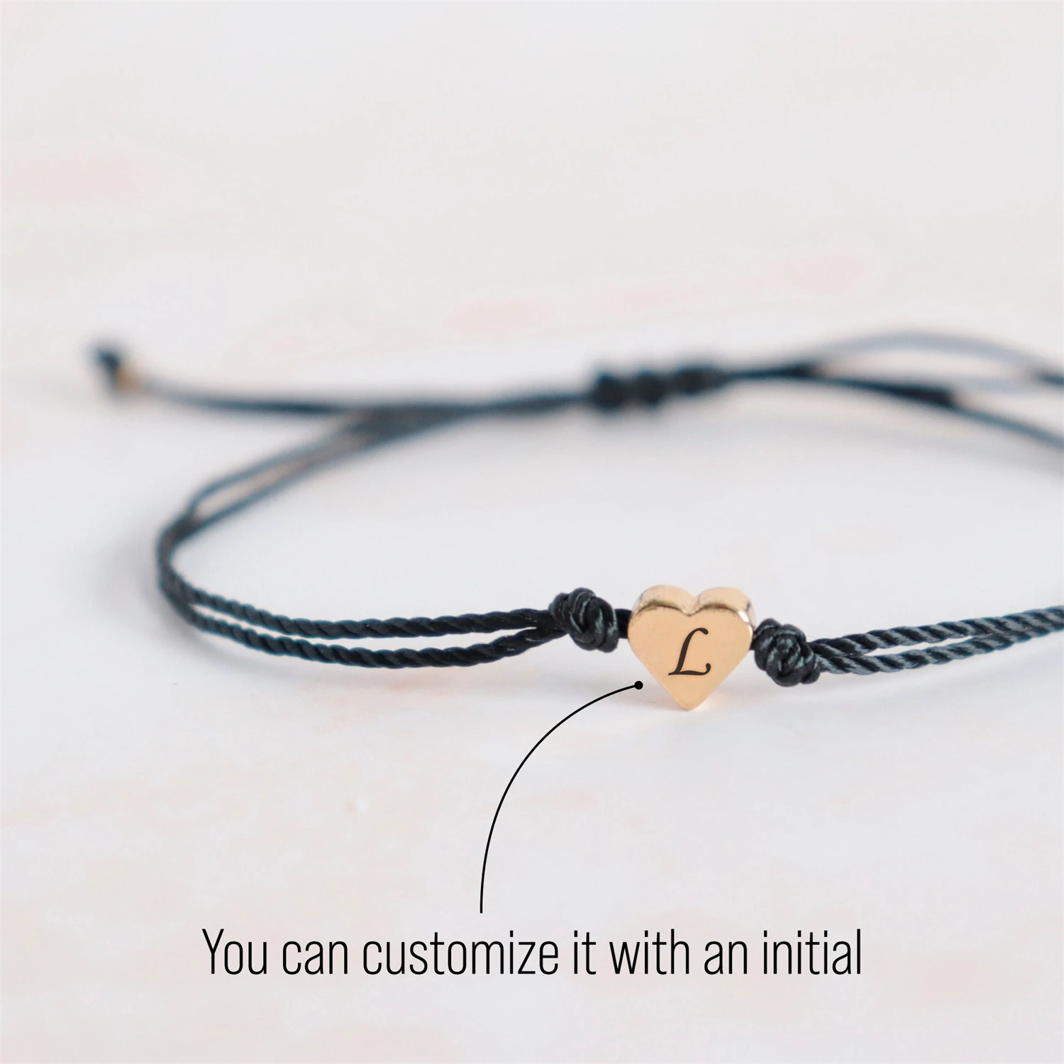 Браслет из нержавеющей стали под заказ в виде сердца плетеный веревочный браслет