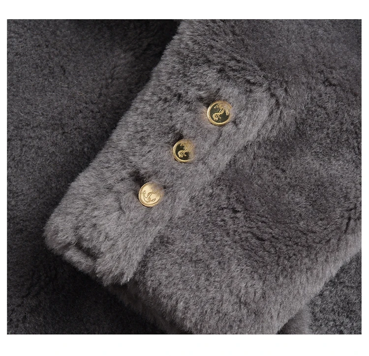 TB THOM Women's Jackets Korean Fashion Winter Long Coat Notched Collar Stripes Sheep Wool Overcoats Thick Warm Men's Jackets