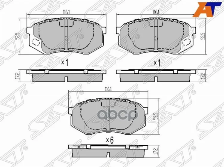 Колодки тормозные (Спереди) Mazda 929 87-92 / Mitsubishi Fuso Canter FE3 84-93