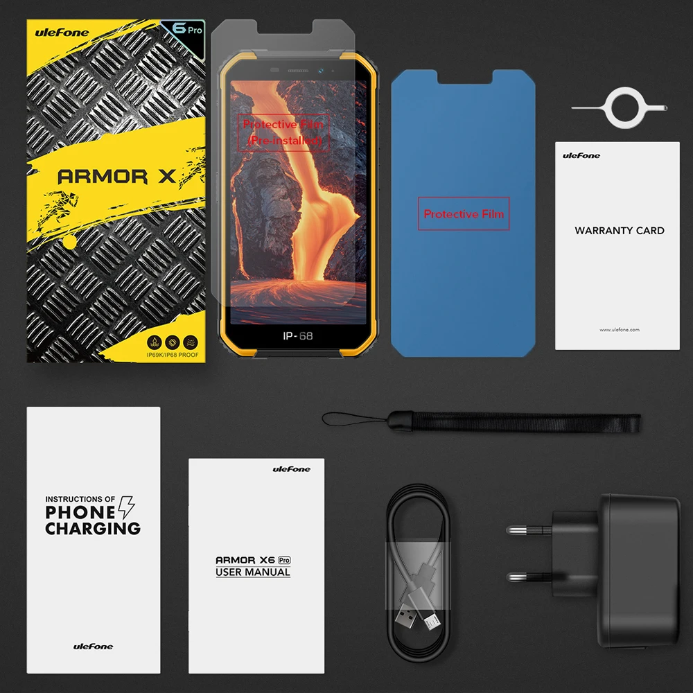 Ulefone Armor X6 Pro Защищенный Смартфон Android 12 NFC Мобильный телефон 4 ГБ оперативной