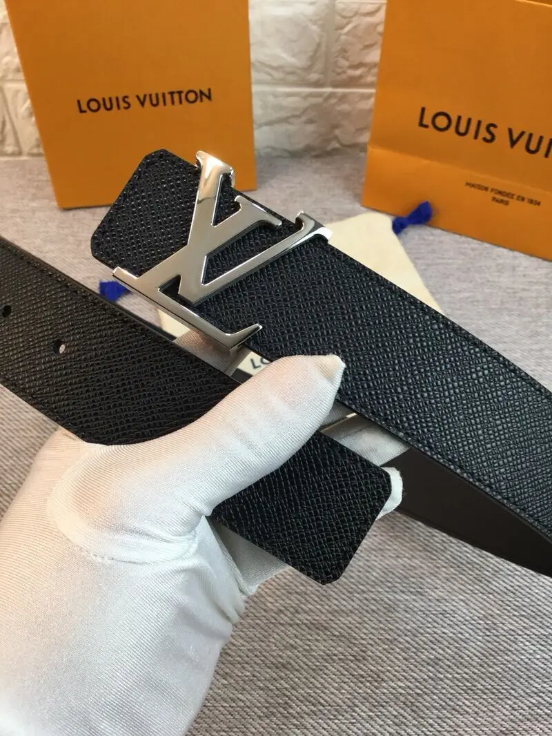 точная копия 1:1 Универсальный Простой Мужской Ремень Louis Vuitton Копирующий КлассичесКие Модели Модный Роскошный Пояс Для Бутиков В Деловом