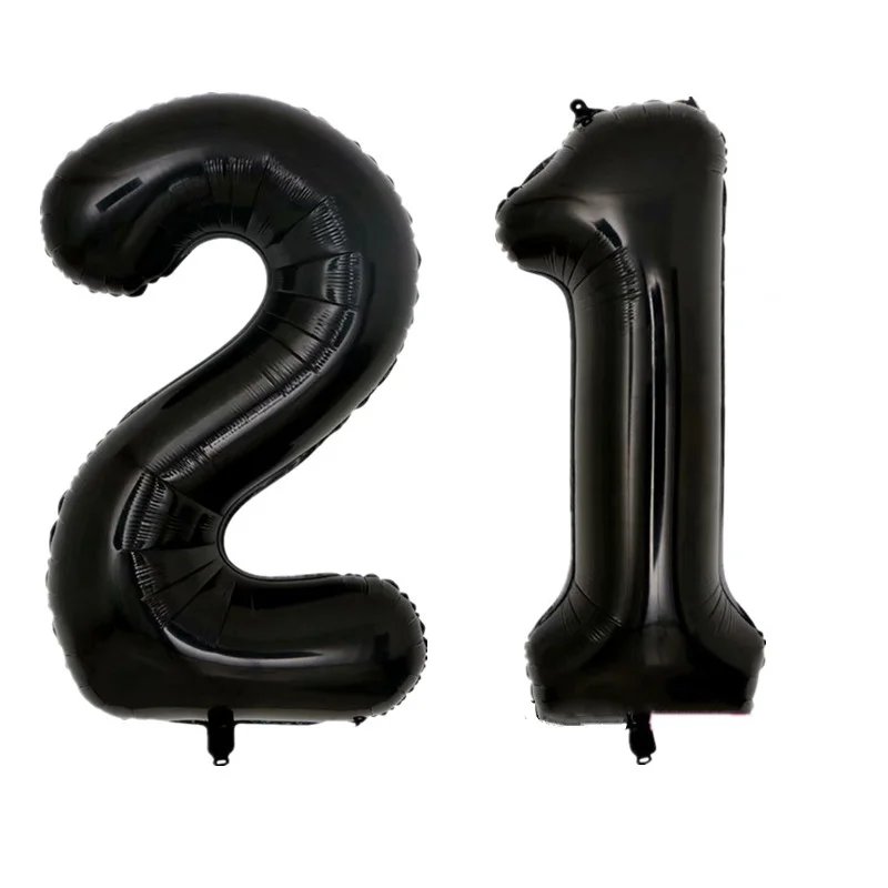 Черный цифровой воздушный шар 40 дюймов Globo