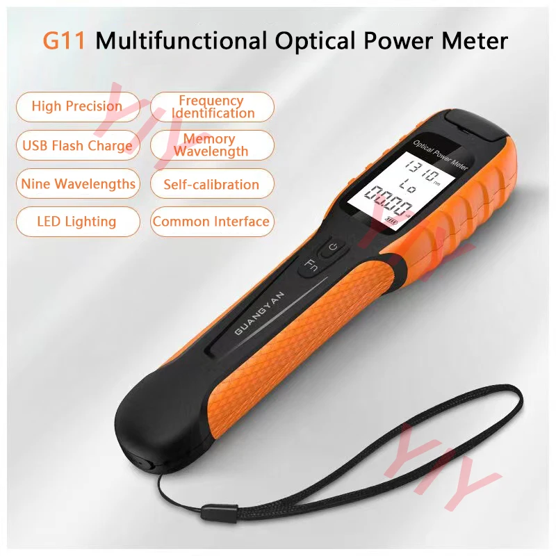 

G11 Optical Power Meter New High Precision Rechargeable Battery Fiber Optic Power Meter With Flash Light OPM