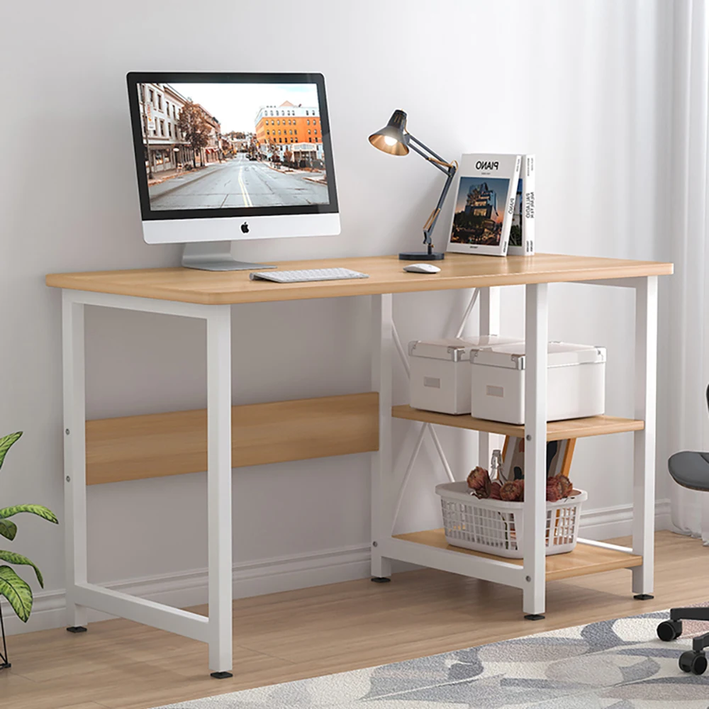 

AnneFish Large Space Storage Office Home Study Computer Table Desk With 4 Storage Board 120(L)*60(W)*77cm(H)
