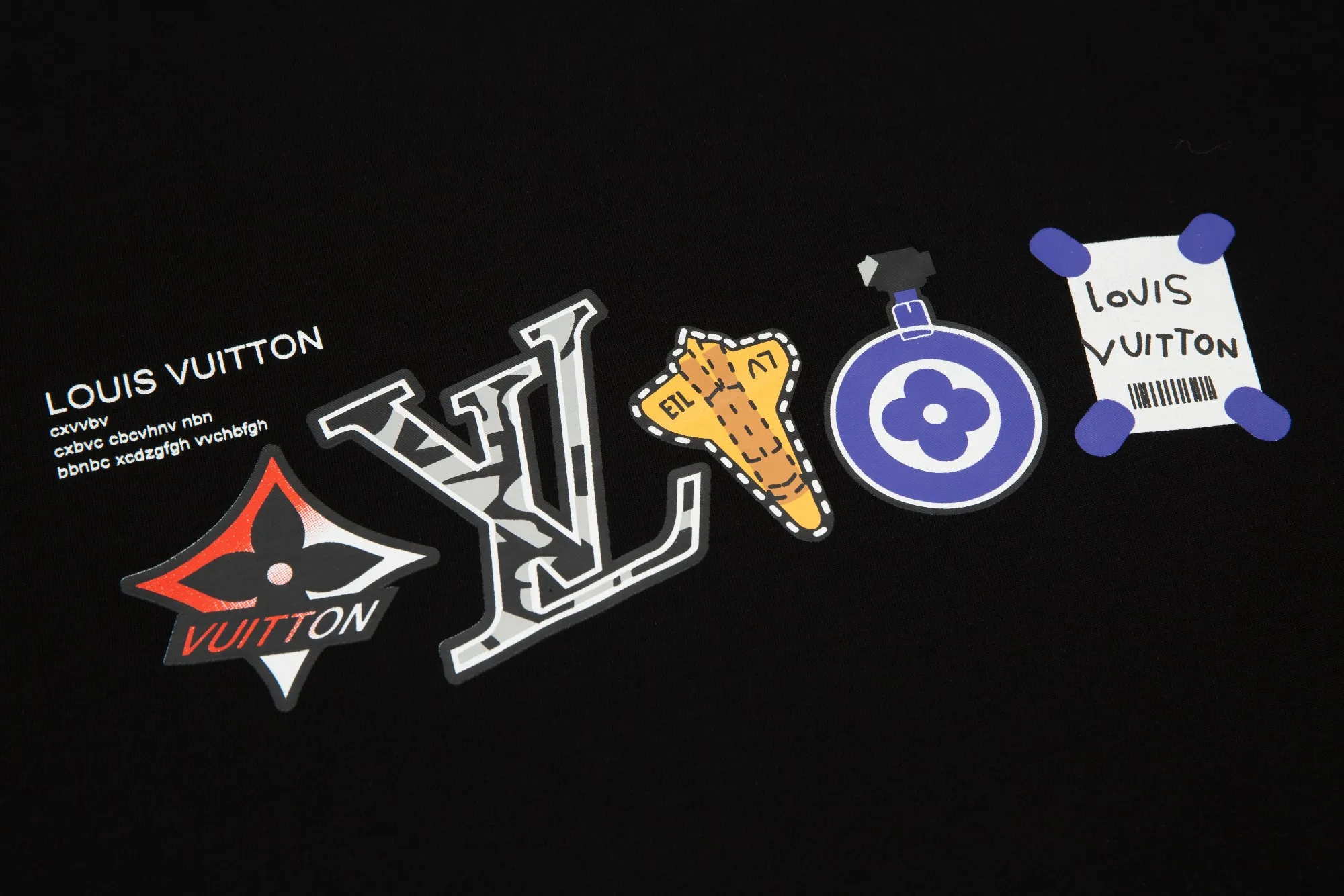 Футболка Louis Vuitton Мужчины и женщины с коротким рукавом высокое качество