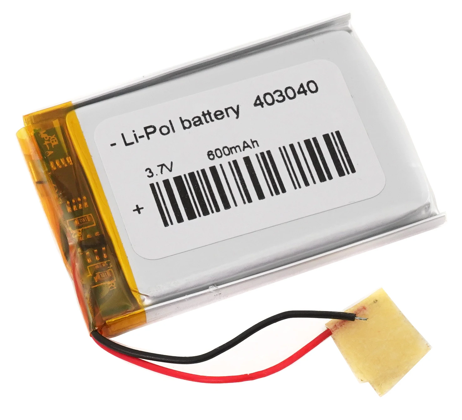 Аккумулятор Li-Pol (батарея) 3x30x40mm 2pin 3.7V/600mAh Аккумулятор Li-Pol (батарея) 3x30x40mm 2pin 3.7V/600mAh