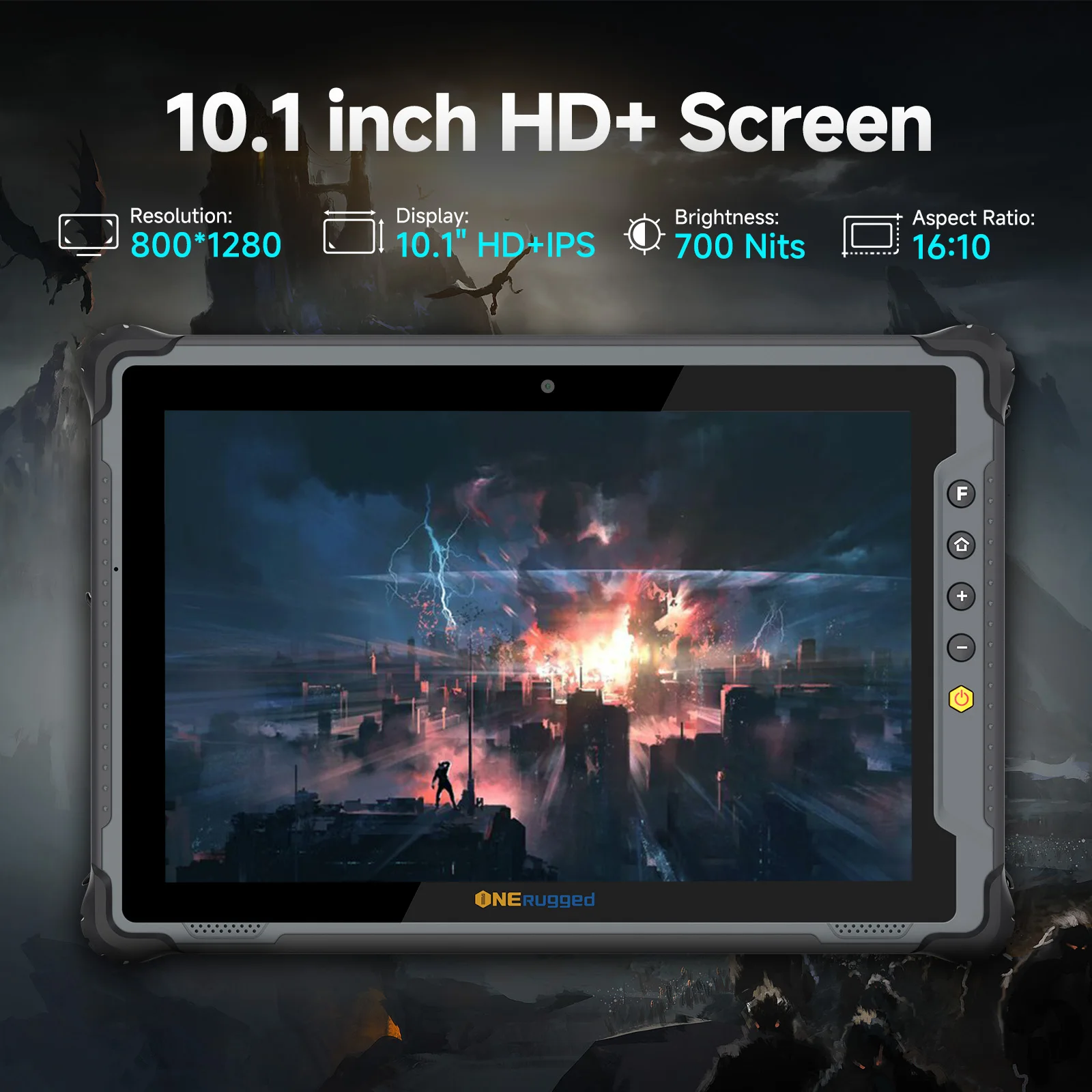 Фото Прочный планшет ONERugged, 10,1 дюйма, планшет M10J Windows 11 Pro, 8 ГБ + 128 ГБ, промышленный ПК с 4G/WIFI/BT/NFC №2