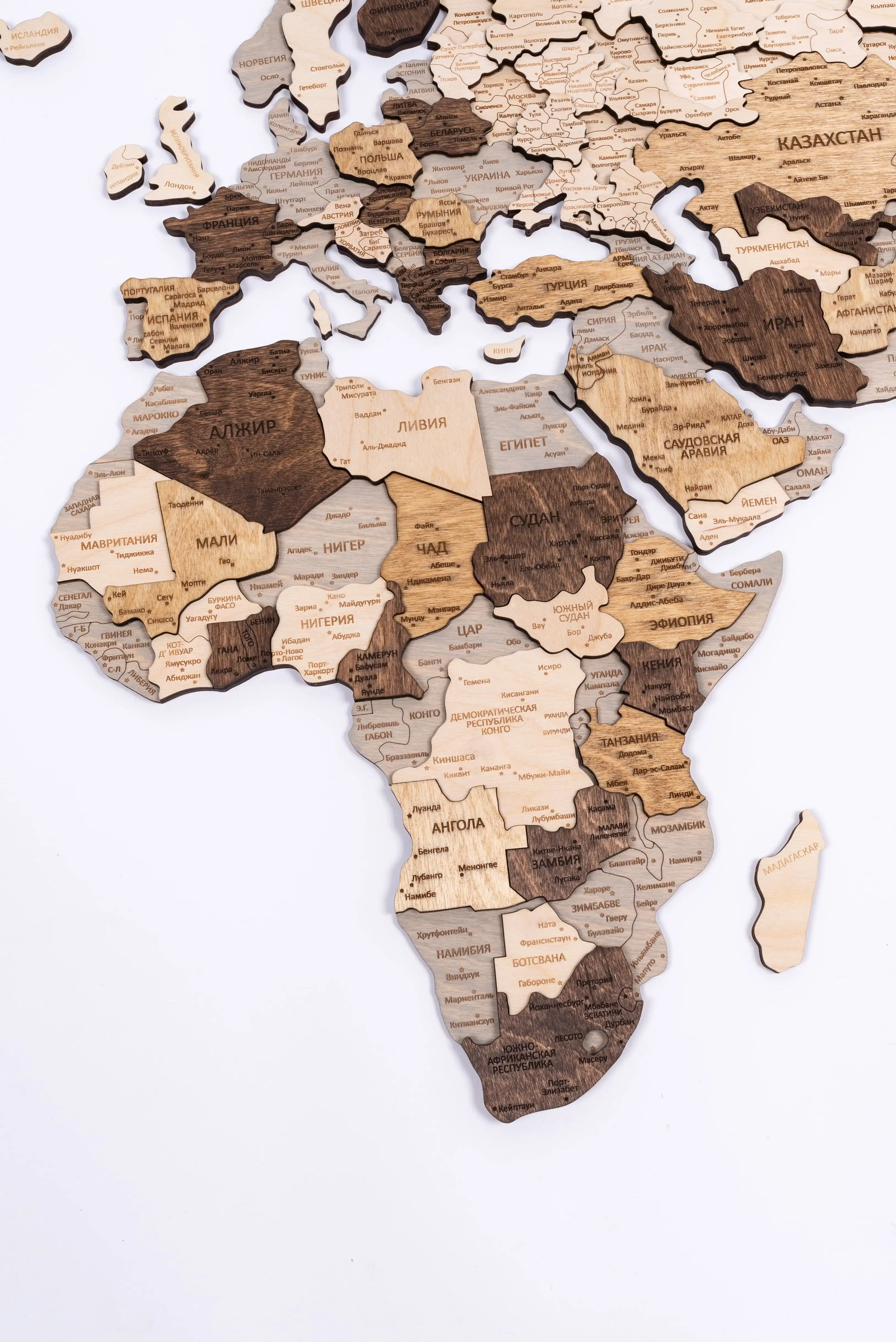 Деревянная Карта мира, карта мира на стену, декор интерьера