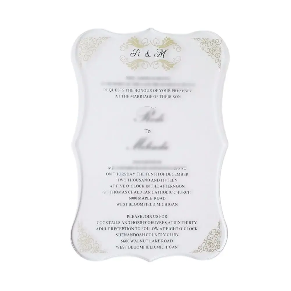 

Прозрачная акриловая Свадебная пригласительная открытка в виде Королевского свитка (1 лот = 100 шт.)