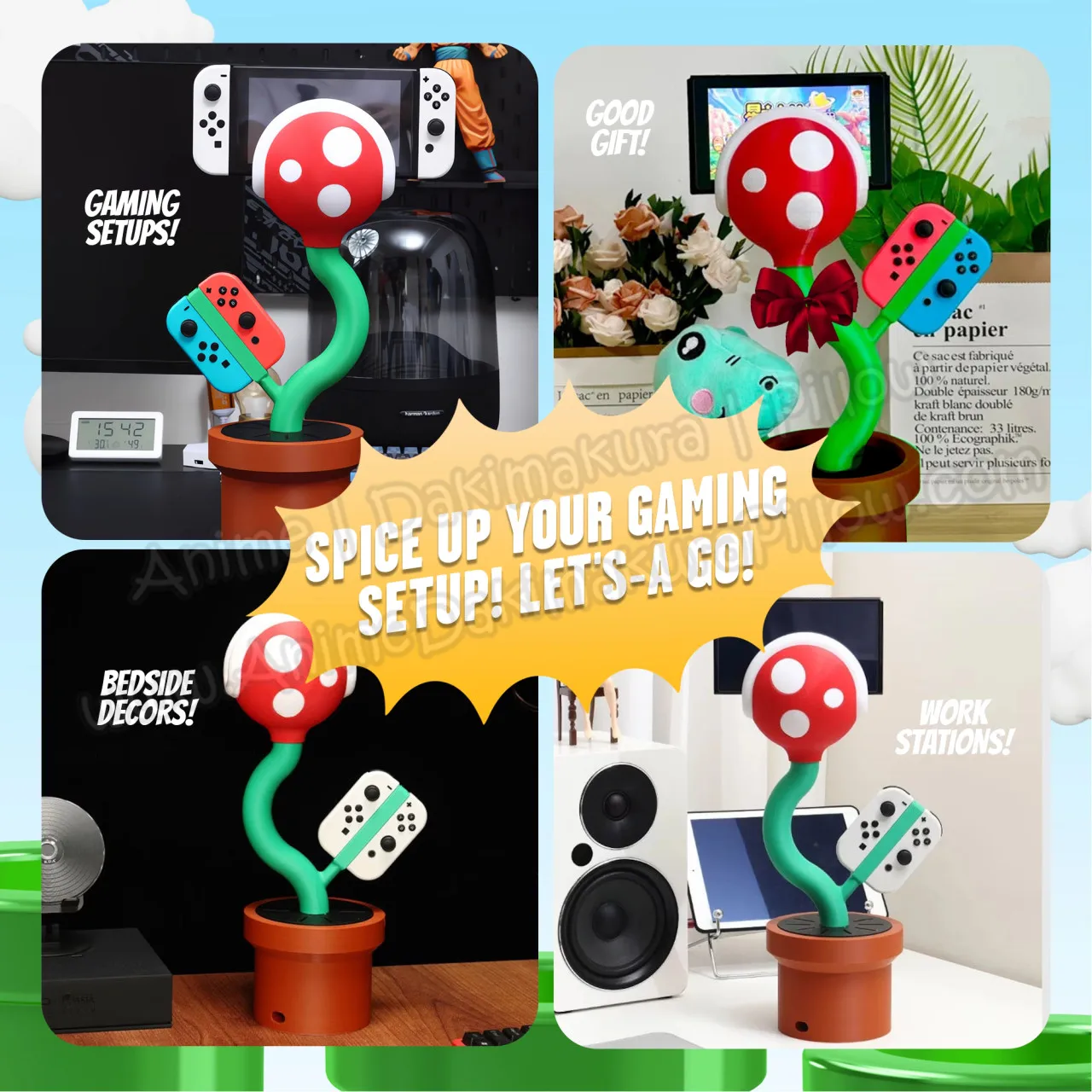 Hobby Express Piranha подставка для зарядной док-станции с изображением растений