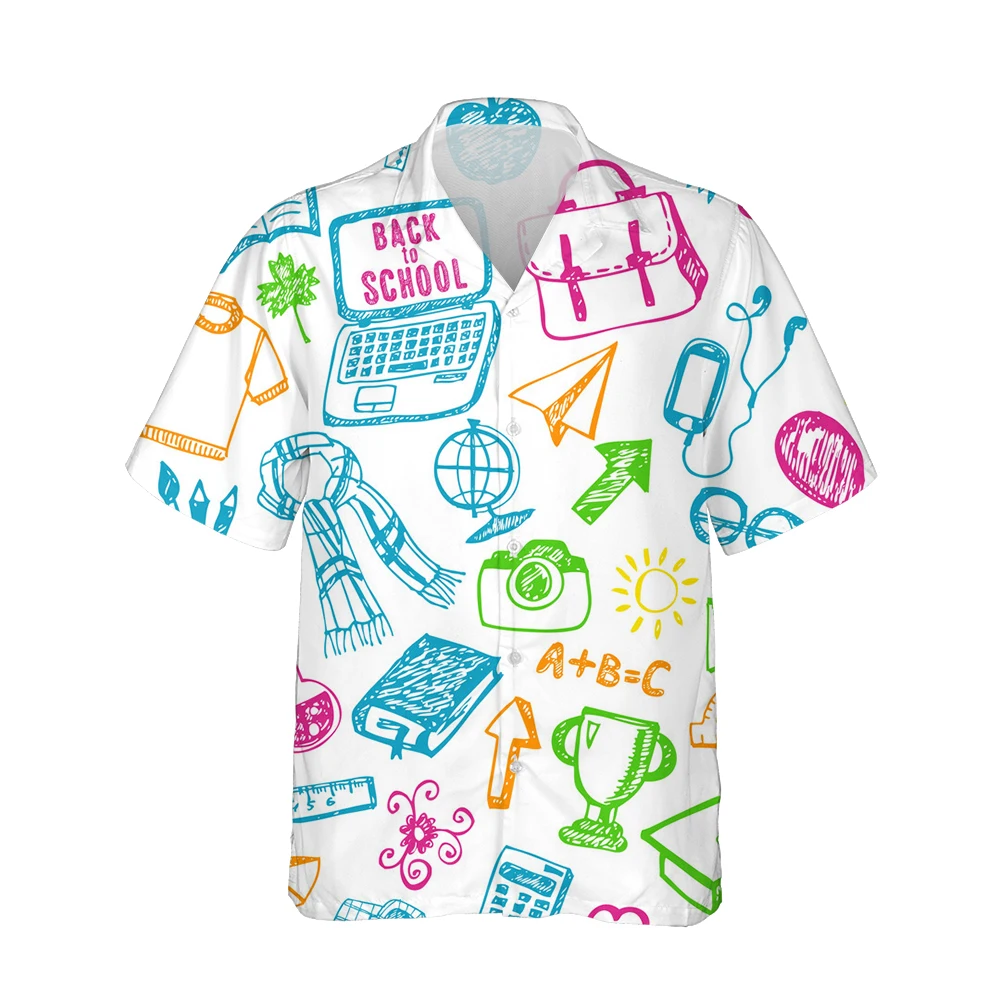 New 3D Funny Cute Animals Cartton Print Colorful Hawaiian Shirt Men Cat Rabbit Graphic Fashion Aloha Shirt Beach Casual Tops 5XL